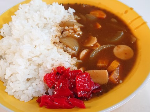 懐かしい味のソーセージカレー＊